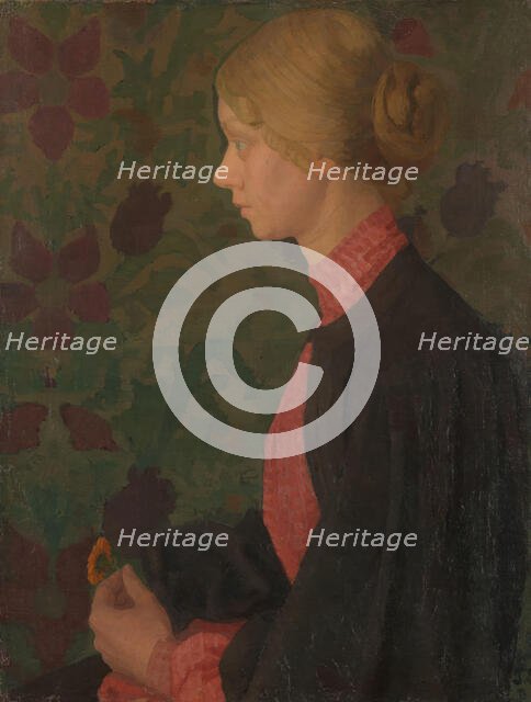 Portrait of the Artist Ragnhild (Lalla) Hvalstad, 1897. Creator: Thorvald Erichsen.