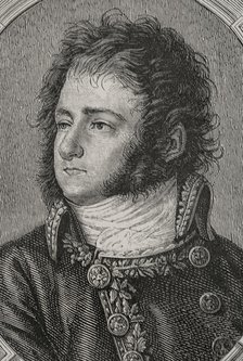 Portrait of Jean-Antoine Marbot (1754-1800), French general and politician, 1879.  Creator: Pannemaker.