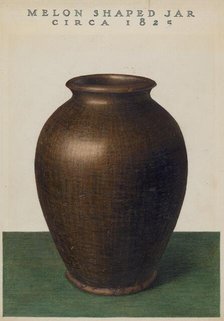 Melon Shaped Jar, 1935/1942. Creator: Unknown.