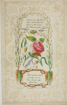 Sweet are the Flowers (valentine), c. 1850. Creator: George Kershaw.