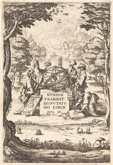 Frontispiece for the Sacred Cosmologia (Title with Astrologers). Creator: Jacques Callot.