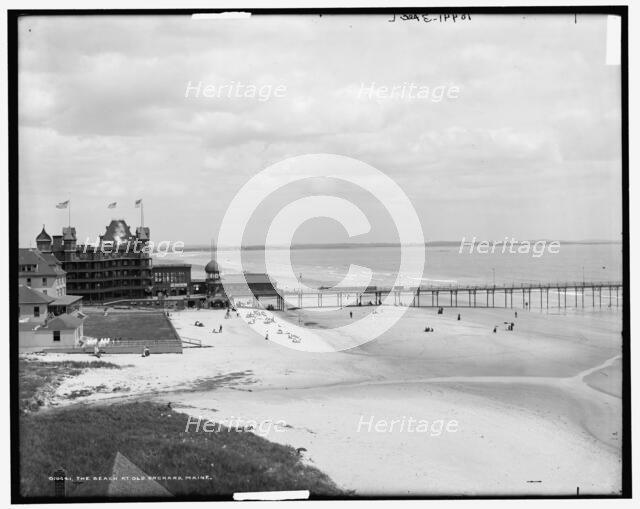 The Beach at Old Orchard, Maine, between 1890 and 1901. Creator: Unknown.