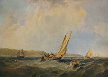 'Blowing Hard-Off Cowes', 1834. Artist: George Chambers.