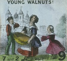'Young Walnuts!', Cries of London, c1840. Artist: TH Jones