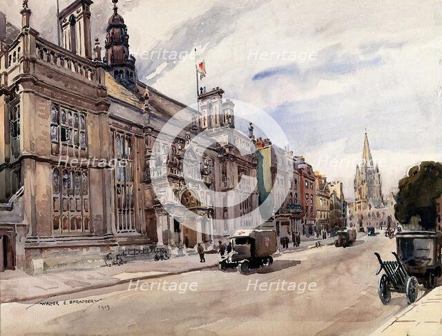 World War I: the Examination Schools, Oxford.. Third Southern General Hospital., 1910s. Creator: Walter Ernest Spradbery.