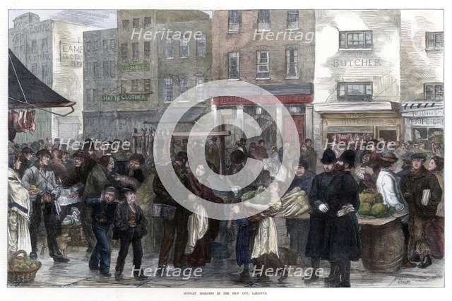 'Sunday Morning in the New Cut, Lambeth', 1872. Artist: Smith