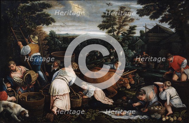 'September' (from the series 'The Seasons'), late 16th or early 17th century. Artist: Leandro Bassano