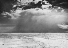 'A Blizzard Approaching Across The Sea Ice', c1910–1913, (1913).  Artist: Herbert Ponting.