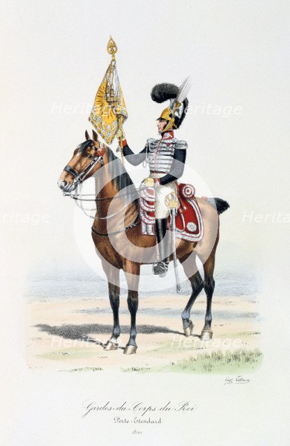 Gardes-du-Corps de Roi, Standard Bearer, 1820 Artist: Eugene Titeux
