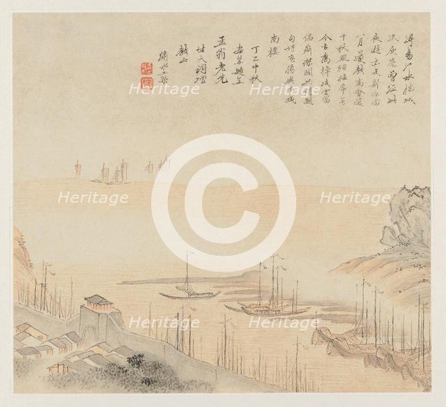 Album of Landscapes: Leaf 8, 1677. Creator: Wang Gai (Chinese, active c. 1677-1705).