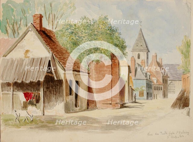Rue du Puits Sale, St. Valery, 1862. Creator: Miner Kilbourne Kellogg.
