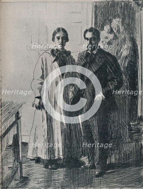 Mr. and Mrs. Atherton Curtis from the etching by Anders Zorn, c1880-1906, 1906. Artist: Anders Leonard Zorn