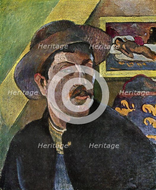 'Self Portrait in a Hat', 1893-1894 (1939).Artist: Paul Gauguin
