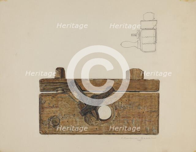 Thread Cutting Plane, 1937. Creator: Clarence Secor.