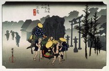 'Morning Mist at Mishima', c1833-c1834. Artist: Ando Hiroshige