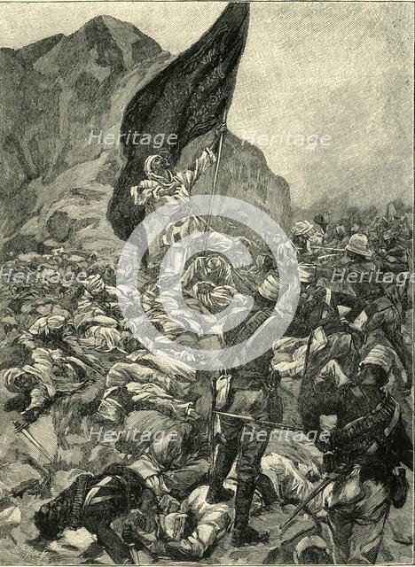 'The Battle of Omdurman: The Defence of the Khalifa's Black Flag', 1898, (c1900).  Creator: Unknown.