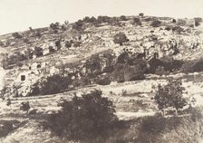 Jérusalem, Vallée de Hinnom, Ensemble du flanc droit, 1854. Creator: Auguste Salzmann.