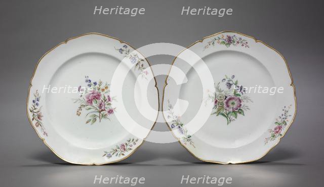 Pair of Plates (Assiettes), c. 1750. Creator: Vincennes Factory (French).