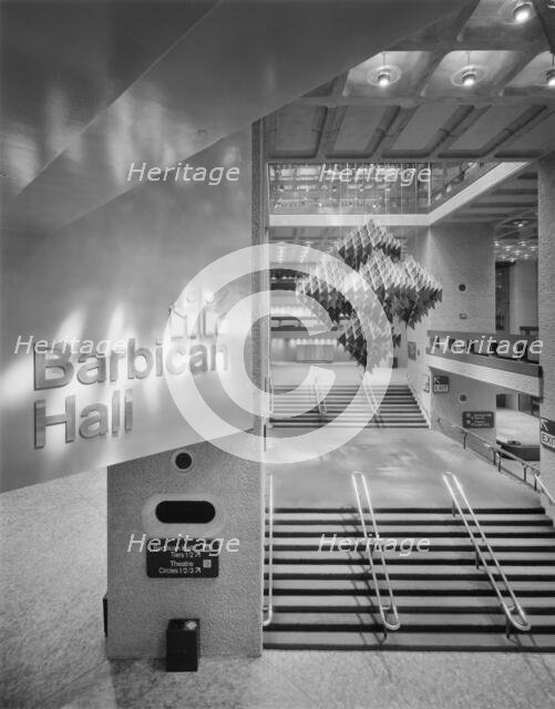 Barbican Centre, Silk street, City of London, Greater London Authority, 03/1982. Creator: John Laing plc.