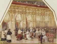 Marriage of Prince Ferdinand Philippe d'Orleans and Duchess Helene of Mecklenburg-Schwerin, 1837. Creator: Lami, Eugène Louis (1800-1890).