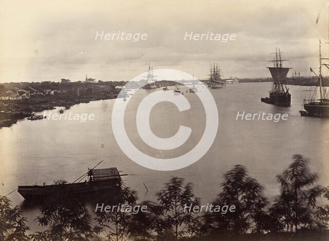 Vue de Saïgon (Feuille No. 3), 1866. Creator: Emile Gsell.