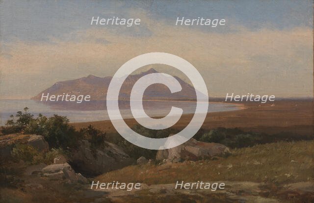 Monte Circeo Seen from the District of Terracina, 1830-1839. Creator: Jorgen Sonne.