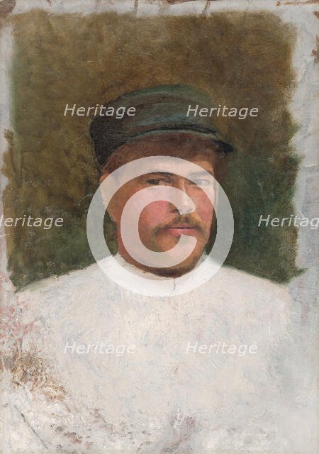 Study of a Man in a Fur Hat, 1880-1900. Creator: Ladislav Mednyanszky.