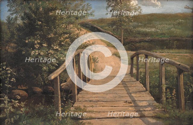 Bridge over a Stream in Assens, Funen, 1842. Creator: Dankvart Dreyer.