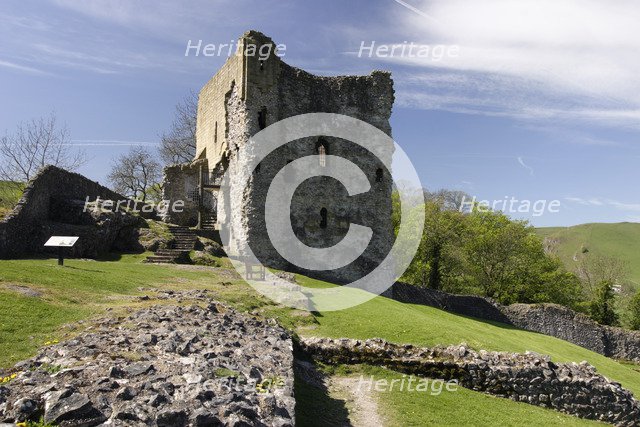 Peveril Castle, Castleton, Derbyshire. 