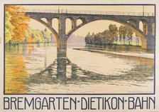 Bremgarten-Dietikon railway line, 1911-1912. Creator: Colombi, Plinio (1873-1951).