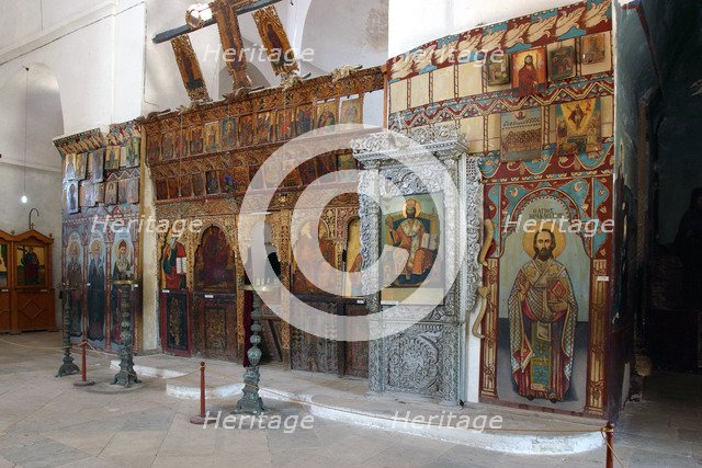 Interior of a monastery church, North Cyprus.