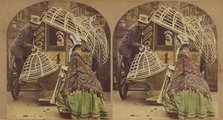 "Werry Sorry, M'am, But Yer'l Av to Leave Yer Krinerline Outside", about 1868. Creator: London Stereoscopic & Photographic Co.