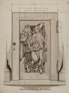 Iron Doorway to Tomb, c. 1936. Creator: Thomas Byrne.