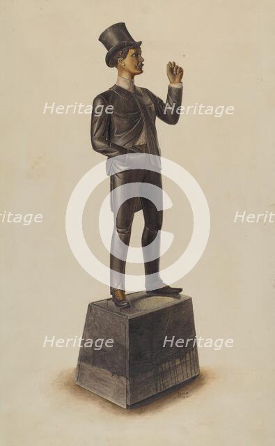 Cigar Store Man, 1937. Creator: Alvin M Gully.