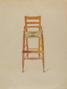 Baby's High Chair, c. 1936. Creator: Edith Magnette.