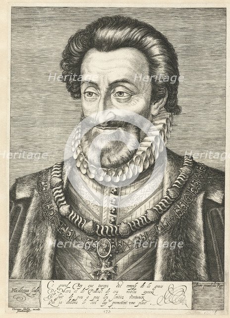 Portrait of King Henry IV of France, ca. 1600. Artist: Goltzius, Hendrick (1558-1617)