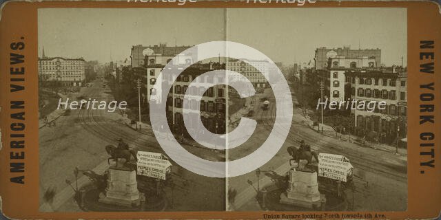 Union Square looking north towards 4th Ave, c1850-1930. Creator: Unknown.