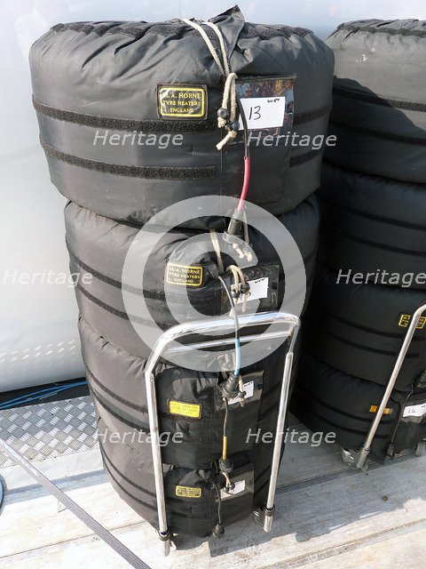 Formula One tyre heatres 2013 Artist: Unknown.
