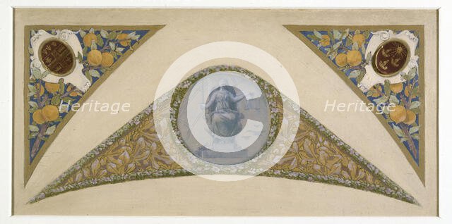 Sketch for the 'festival staircase' at the Hotel de Ville in Paris: Libra, between 1888 and 1898. Creator: Luc Olivier Merson.