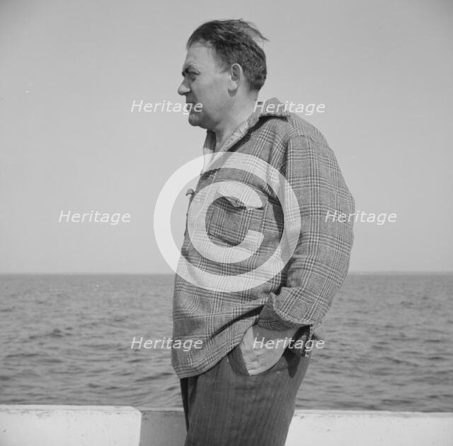 On board the fishing boat Alden out of Gloucester, Massachusetts, 1943. Creator: Gordon Parks.
