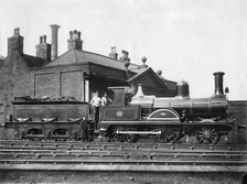 North Staffordshire Railway steam Locomotive No 14 and its tender c1875 Artist: Unknown