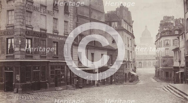 Rue du Haut-Pave (Pantheon in Distance), 1865-69. Creator: Charles Marville.