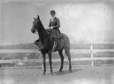 Horse Shows - Miss Harriet T. Wadsworth, 1911. Creator: Harris & Ewing.