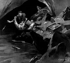 The Cave of Avarice: The onslaught carried us all three near the edge..., 1898. Creator: Unknown.