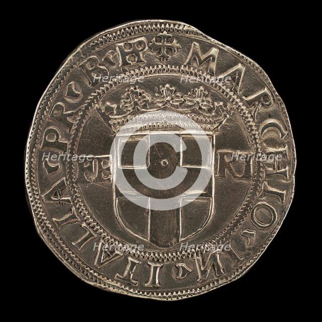 Crowned Shield [reverse], 16th century. Creator: Unknown.