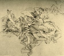 'Group of hovering Angels', c1755, (1928). Artist: Giovanni Battista Tiepolo.