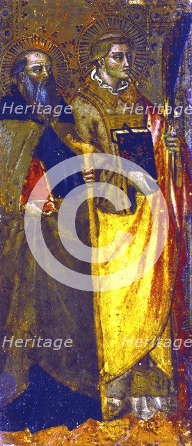 'St Anthony Abbot and a Martyr', c1355-c1390. Artist: Master of the Misericord