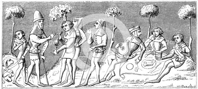 A hunting party assembles, 1849. Artist: Unknown