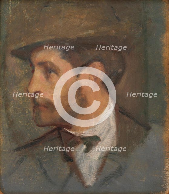 Self-Portrait - Small, around 1900. Creator: Milan Thomka Mitrovsky.