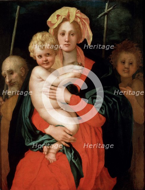 'Madonna and Child with Saint Joseph and John the Baptist', 1520s.  Artist: Jacopo Pontormo